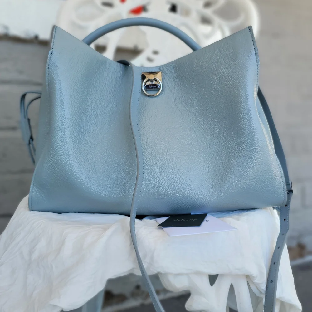 Mulberry Light Blue Leather Shoulder Bag - Picture 4 of 4